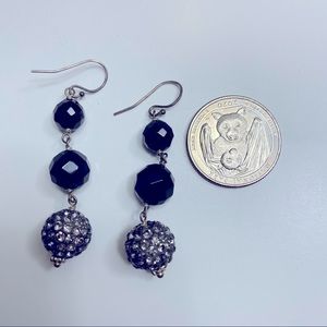 Dillards Disco Ball black dangling earrings